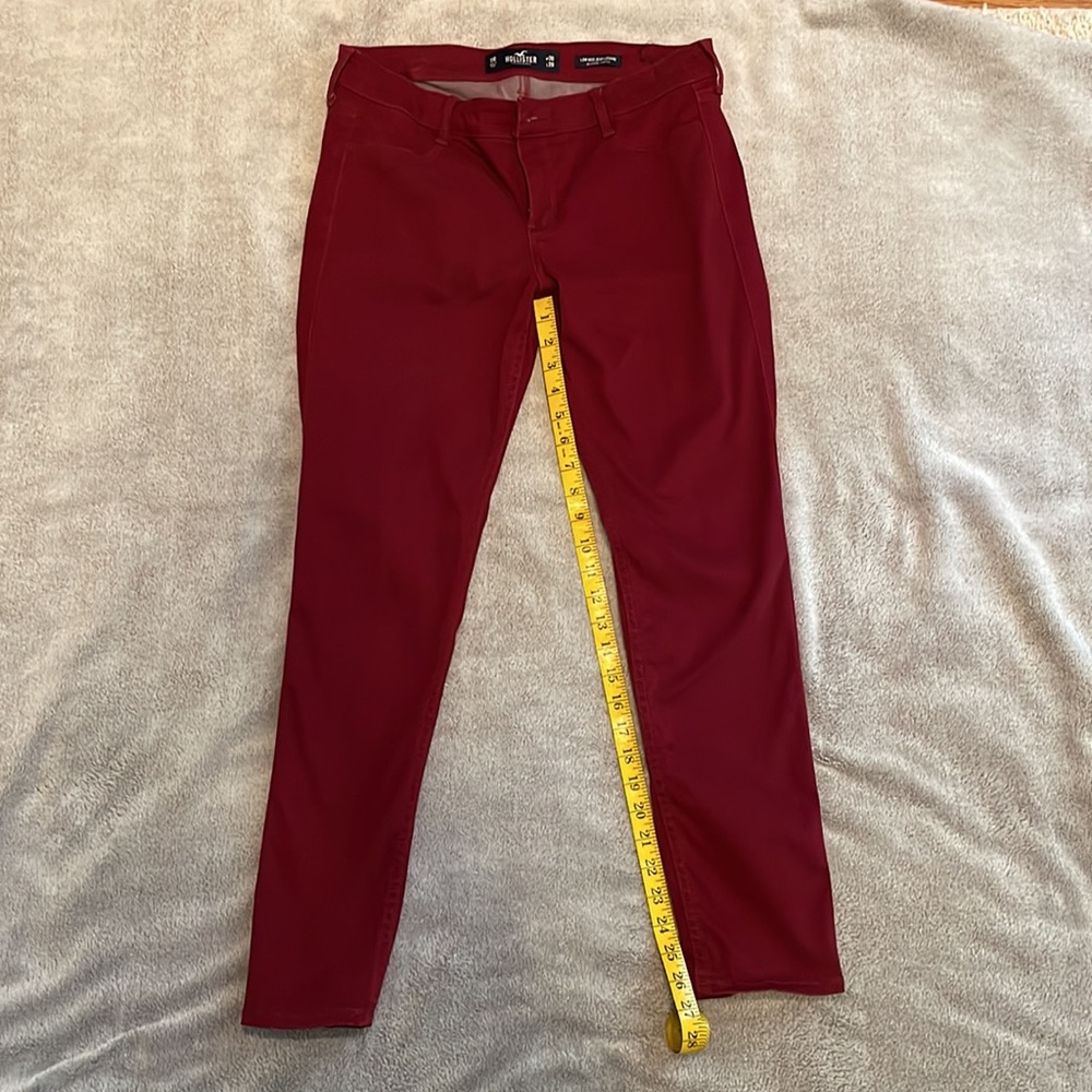Hollister Maroon Jean Leggings size 11R